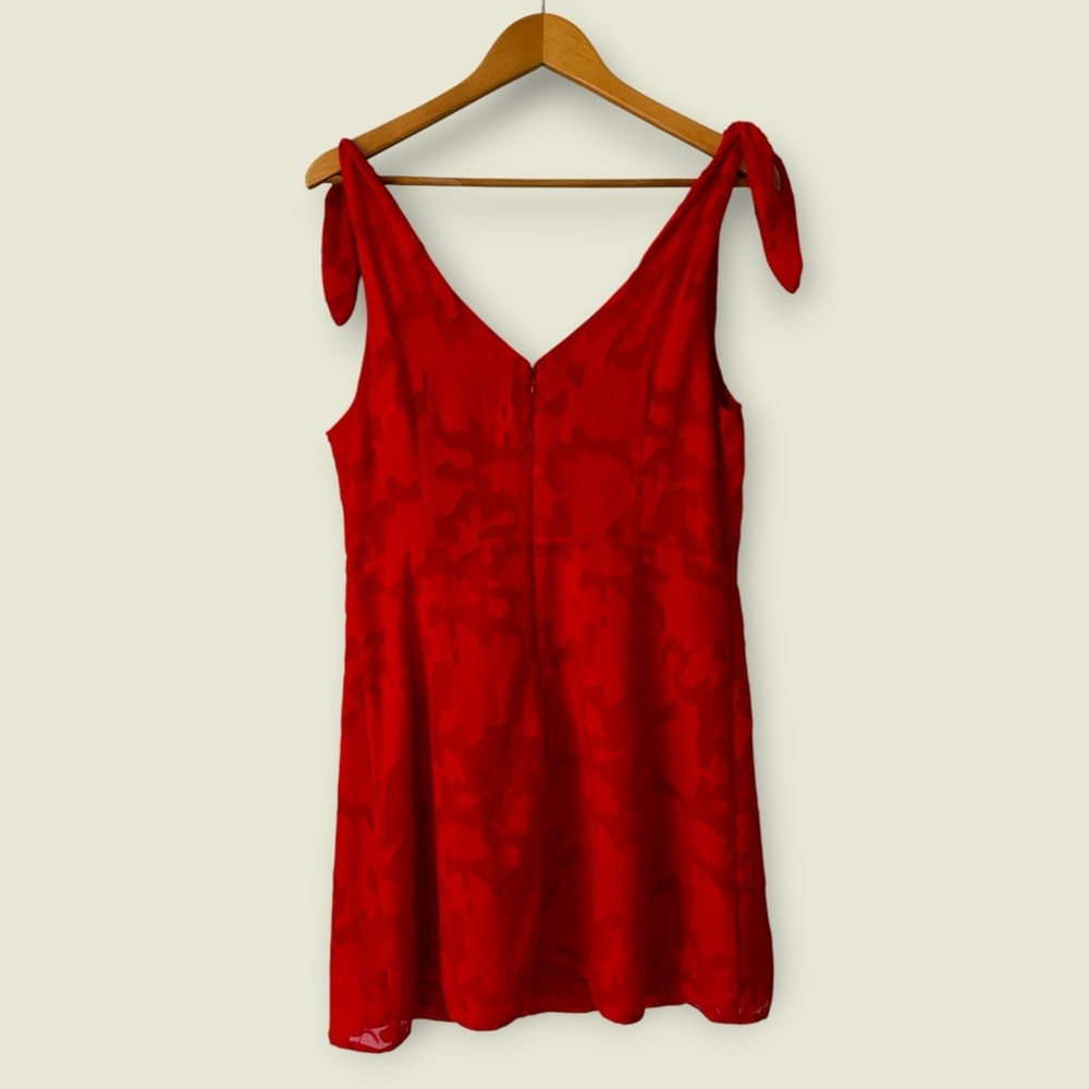 Dynamite Red Mini Dress Tie Straps - Picture 5 of 9